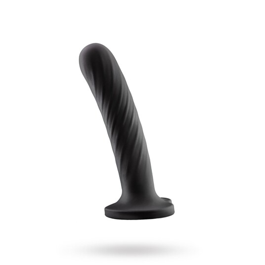 Temptasia Twist Black Dildo - Large Temptasia Twist Black Dildo - Large