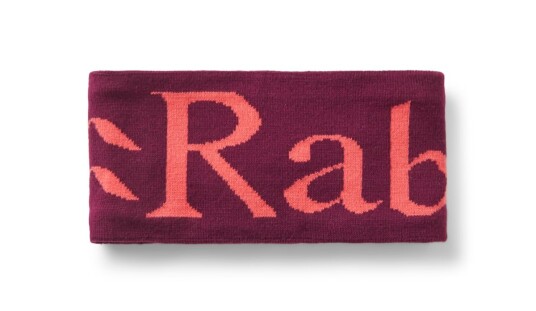 Rab Knitted Logo Headband Mulberry/hibiscus One Size