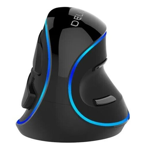 DeLUX M618PU mouse - Vertical mouse - Optical / gyroscopic - 6 - Svart