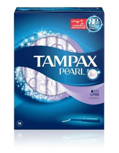 Tampax Pearl Lites 18 Units Tampax Pearl Lites 18 Units