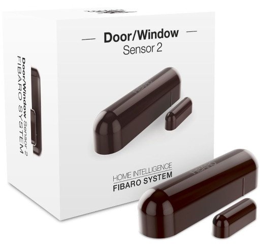 Fibaro dør- og vindussensor, mørkebrun