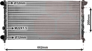 VAN WEZEL 49002008 Radiator motorkjøling