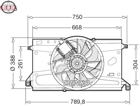 DENSO DER10011 Kjølevifte