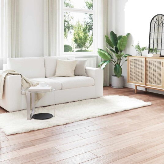  Faux Skinnmatte Tafalla Hvit 80 x 250 cm Polyester