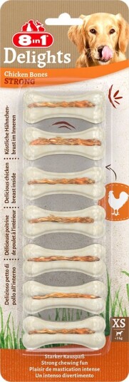 8In1 Delights Strong Tyggebein XS 4x7x20 g