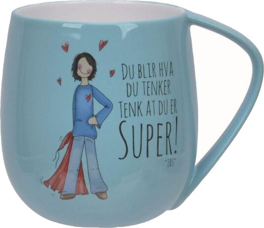 Lykketegning Krus 40 cl super blå Lykketegning Krus 40 cl super blå