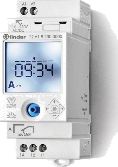 Finder 12A182300000 Koblingsur 16A, 110…230Vac/Dc Finder 12A182300000 Koblingsur 16A, 110…230Vac/Dc