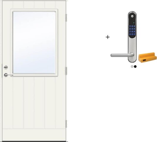 Ytterdør Swedoor Advance-Line Vision Astra med Yale Doorman Classic Home