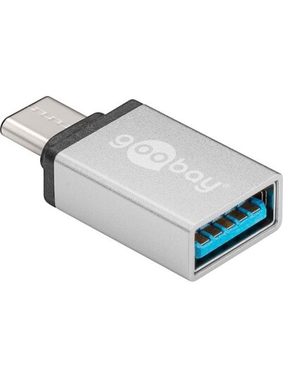 Goobay USB-C til USB-A 3.0 Adapter Sølv med 5 Gbit/s Dataoverføring