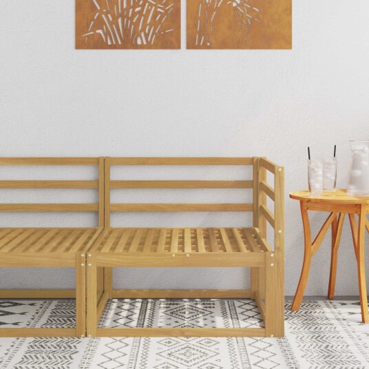 vidaXL Utendørs Hjørnesofa Hvit 83 x 83 x 73 cm
