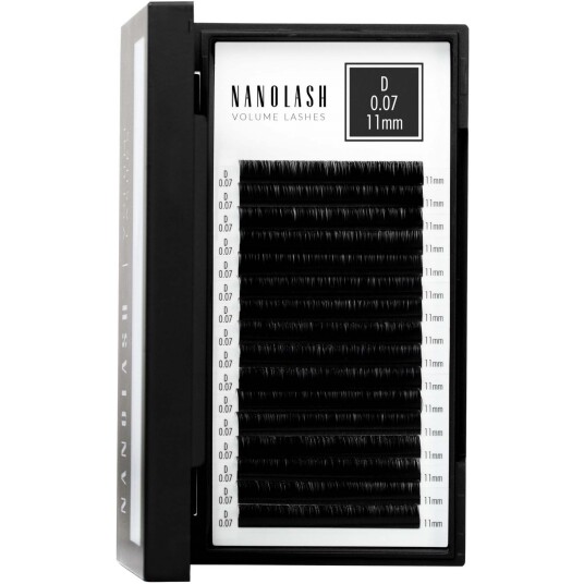 Sett med falske øyenvipper Nanolash VOLUME LASHES Forlengelser 11 mm Sett med falske øyenvipper Nanolash VOLUME LASHES Forlengelser 11 mm