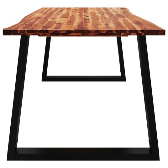 Spisebord med naturlig kant 200x90x75 cm heltre akasie 353292