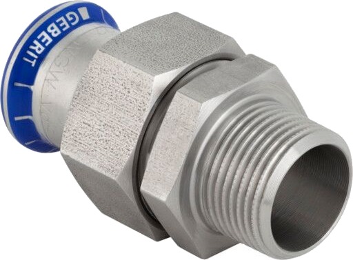 15mm x 3/4" unionsmuffe/nipp Mapress RF/kromnikkel