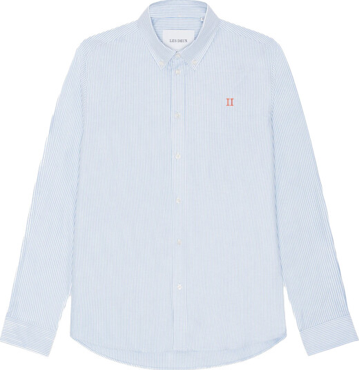 Les Deux Konrad Contrast Oxford Shirt Blå XXL