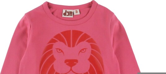 DYR Cph Genser AnimalRoar Raspberry Sorbet m. Løve DYR 2 år (92) Genser Rosa Rød