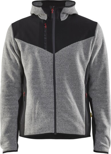 Blåkläder 594025369099XXXL Jakke strikket, med softshell, gråmelert/svart Gråmelert/Svart, Klær