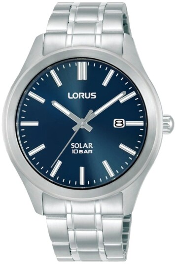Lorus Herreklokke RX389AX9 Solar Blå/Stål Ø40 mm Lorus Herreklokke RX389AX9 Solar Blå/Stål Ø40 mm