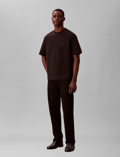Calvin Klein Ss Rlxd 16S Embrd Twill Emblem T Black XXL