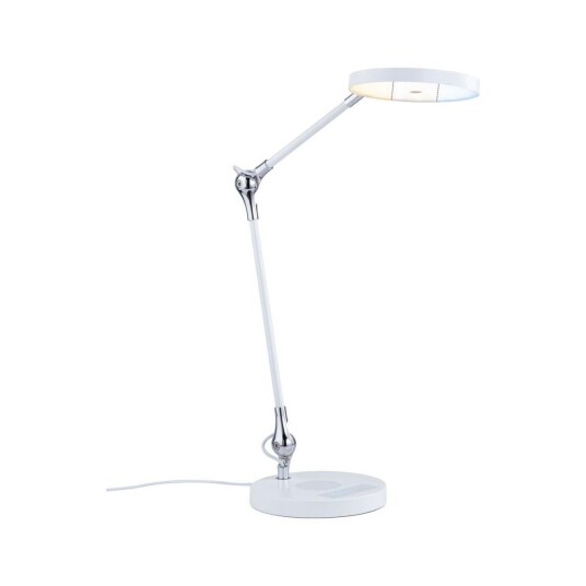 Numis skrivebordslampe 11W 2700-6500 Kelvin 3-step dim - Trådløs lader for mobil - Hvit