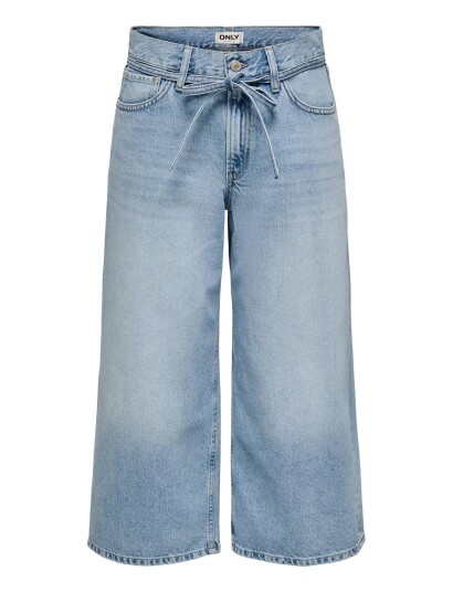 ONLY Onlgianna Mw Culotte Dnm Dot   Blue   27 x 32