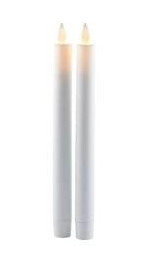 Sirius Home Sara Genopladelig Led Kronelys Hvid   H 25 Cm 2 Stk