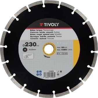 Diamantskive Tivoly Segment 230X22,2X2 Mm