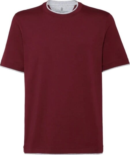 Brunello Cucinelli Herre Topper Rød S,