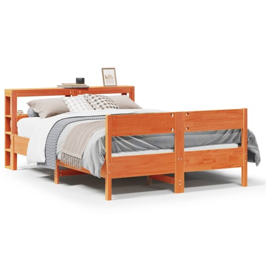  Sengeramme uten madrass brun 135x190 cm heltre furu 3306203