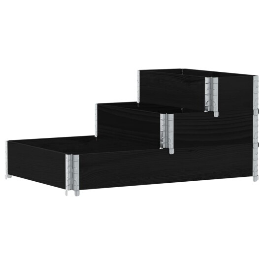 Høybed 3 trinn svart 120x80 cm heltre furu Høybed 3 trinn svart 120x80 cm heltre furu
