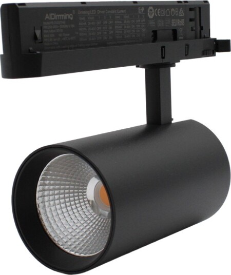 Ledlife 29W 3 faset dimbar RA90 skinnespot 140 lm/W 38 grader sort Dimbar : Dimbar Farge på huset : Svart Kulør : Varm Spredning : 38°