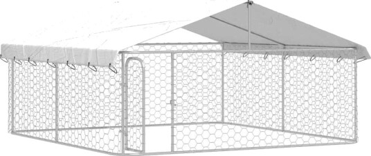Vidaxl Utendørs Hundegård Med Tak 300X300X150 cm