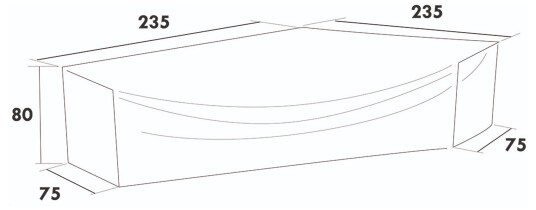 Hillerstorp Møbelbeskyttelse Gra 235-235 x 75 x 80 cm Grå