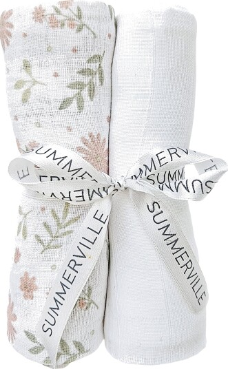 Summerville Organic Musselinteppe 2-Pakk Blossom Summerville Organic Musselinteppe 2-Pakk Blossom