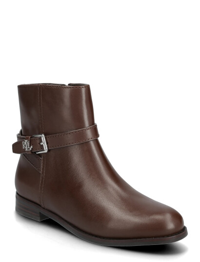 Lauren Ralph Lauren Brooke Ii Calfskin Bootie - Brown - 38 Lauren Ralph Lauren Brooke Ii Calfskin Bootie - Brown - 38