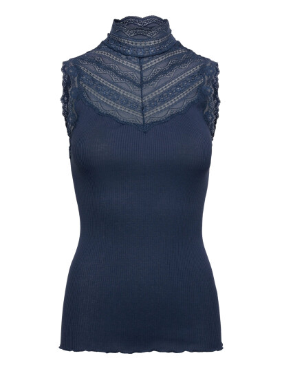 Rosemunde Rwbenita Silk Sl Turtleneck Lace To - Navy - L Rosemunde Rwbenita Silk Sl Turtleneck Lace To - Navy - L