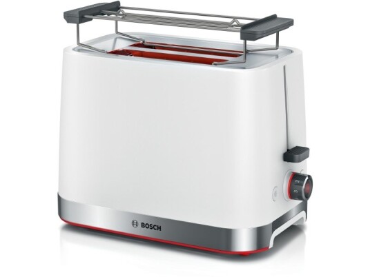 Bosch TAT4M221 Brødrister 2 Skiver Hvit Rustfritt Stål 950W