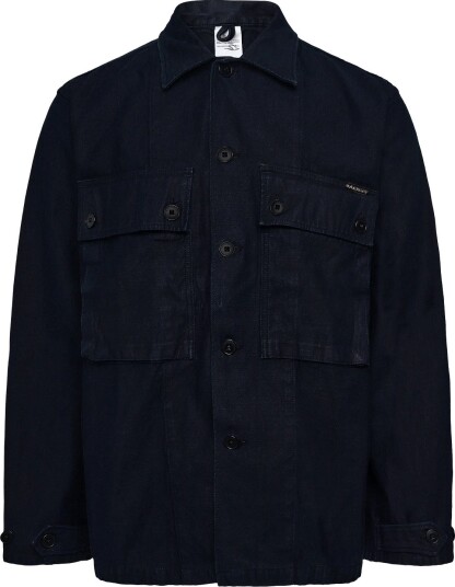 Nudie Jeans Nino Shirt Back Sateen Indigo   Navy   X L