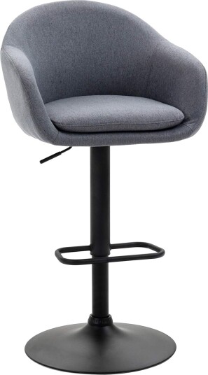 Barstol høydejusterbar 110 kg bæreevne 54 x 54 x 92 112 cm 360° dreibar med fotstøtte i linlook mørkegrå Barstol høydejusterbar 110 kg bæreevne 54 x 54 x 92 112 cm 360° dreibar med fotstøtte i linlook mørkegrå