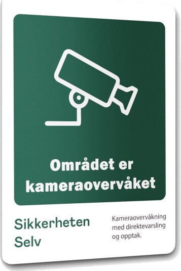 Kameraovervåkning Skilt I Aluminium