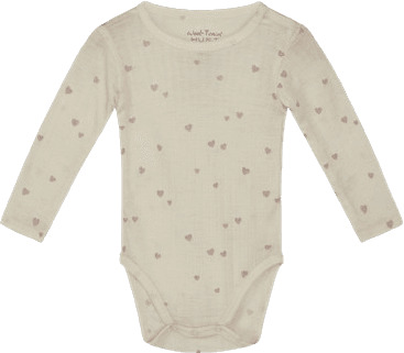 Hust & Claire Bocel ull/lyocell body hjerter - ecru Hust & Claire Bocel ull/lyocell body hjerter - ecru