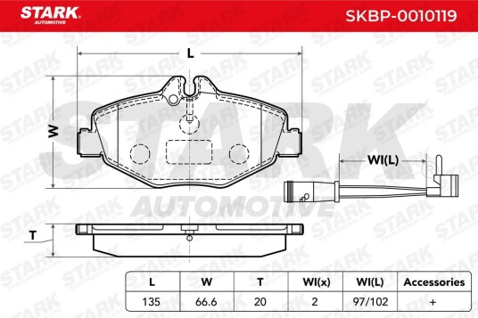 Bremseklosser STARK SKBP 0010119