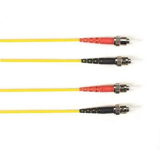BLACK BOX SM FO PATCH CABLE DUPLX, PLENUM, YL, STST