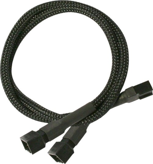 Nanoxia viftesplitterkabel 30cm 3-pin til 2x 3-pin svart Nanoxia