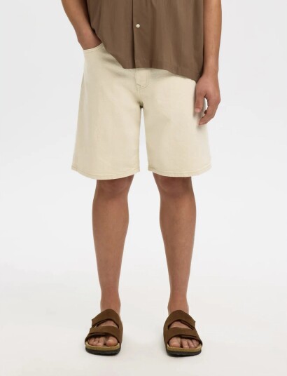 Selected Slmreg Alex Ecru 704 Denim Short Noos   Cream   XXL