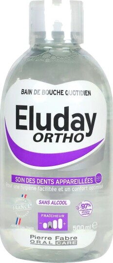 Eluday Ortho munnskyll med xylitol og fluor til tannregulering – 500 ml