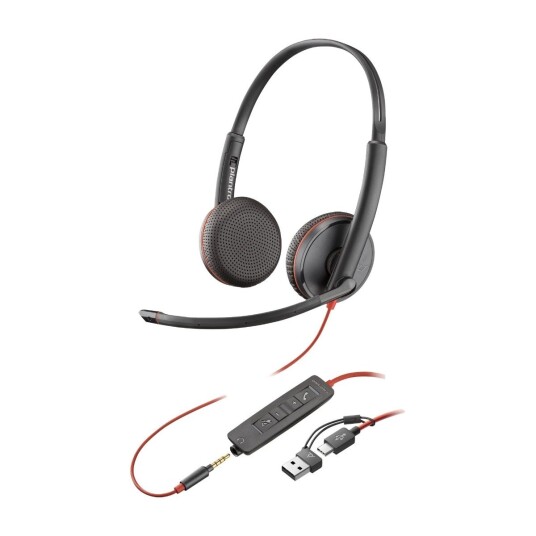 HP Poly BW 3225 USB-C headset, svart