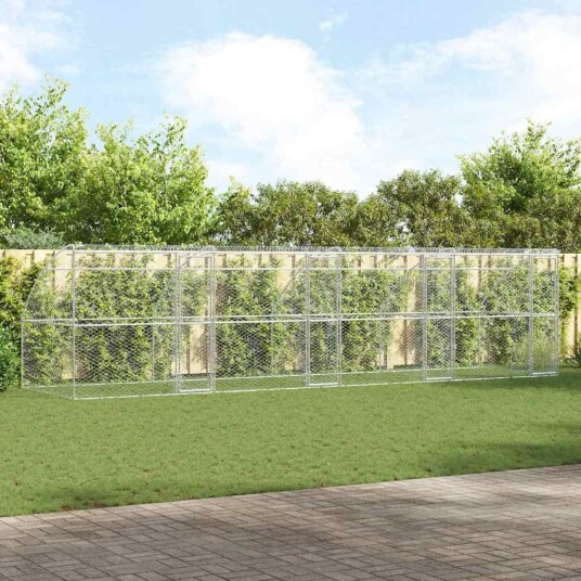 Vidaxl Hundebur 4 Stk. Sølv 8 X 2 X 2 M Galvanisert Stål