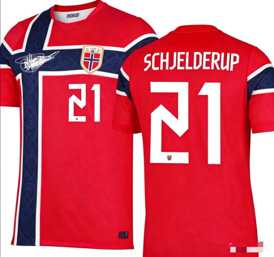 2026-2027 World Cup Norway Jersey Home Kit Football Set for Adults and Children No.21 SCHJELDERUP XX