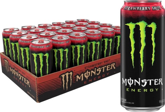 24 stk Monster Energy Strawberry Shot - Helt Brett 24x473 ml (USA Import)