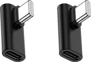 2-pakning Type-C Hunn til Type-C Hann Høyre Vinkel Adapter, 2.0 Sprøytestøpt, Kompatibel med Samsung, APPLE, Huawei og Garmin